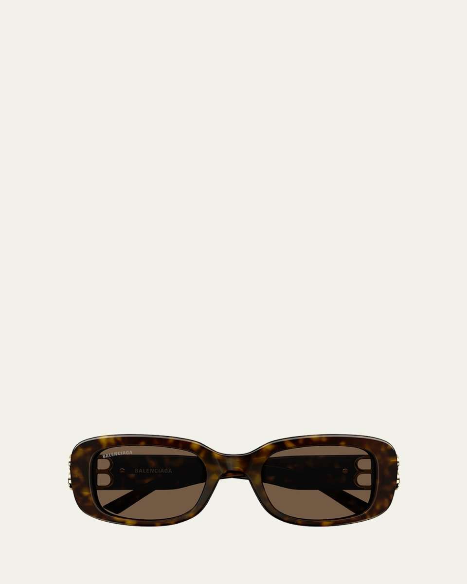 Cut-Out BB Acetate Rectangle Sunglasses